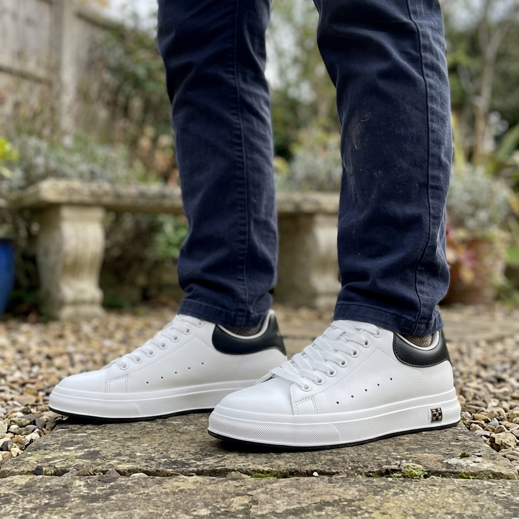 TREVELLAN HIDDEN-LIFT LEATHER SHOES