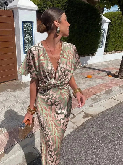 VALMERE COPPER MIDI DRESS