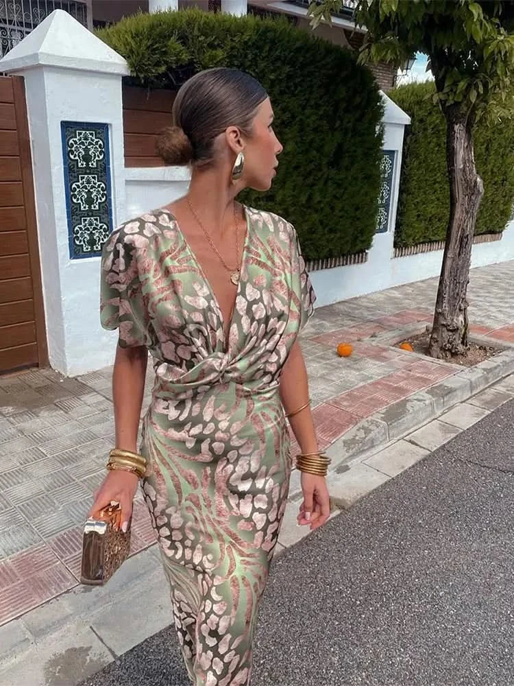 VALMERE COPPER MIDI DRESS