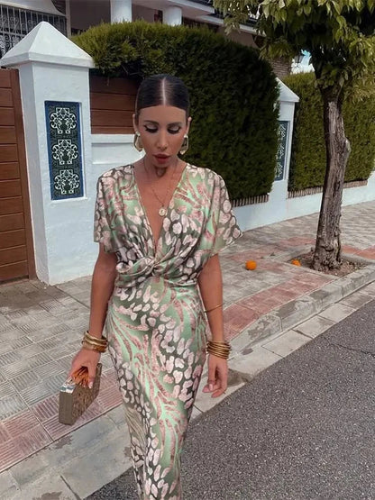 VALMERE COPPER MIDI DRESS
