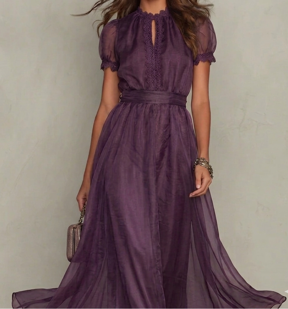 CAMELLIA LONG VINTAGE DRESS
