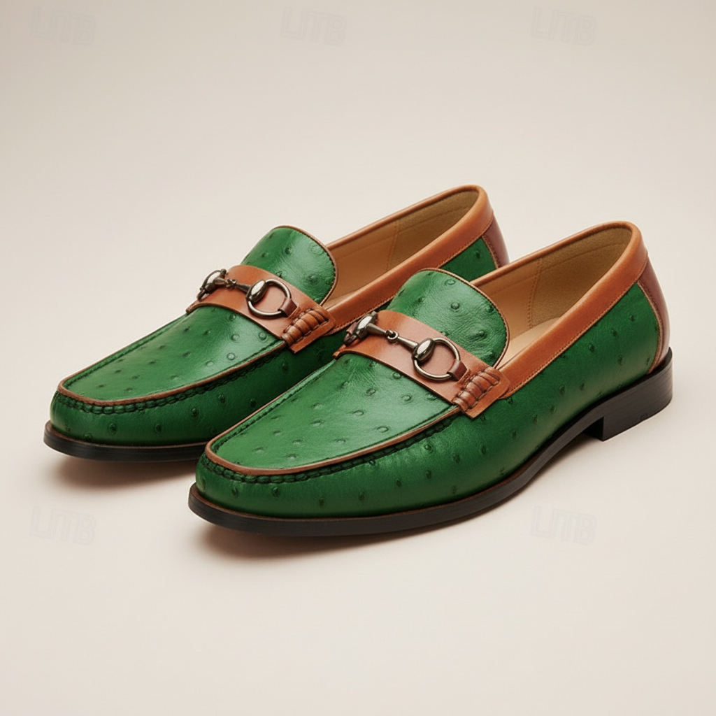 ORVANI COWHIDE LEATHER LOAFERS