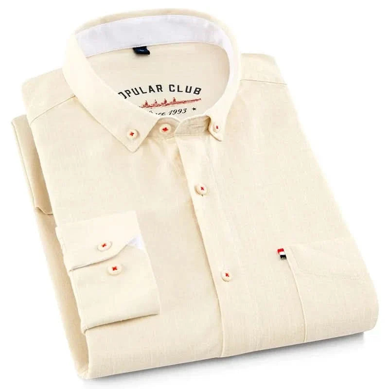 SOMERSET LINEN BUTTON-DOWN