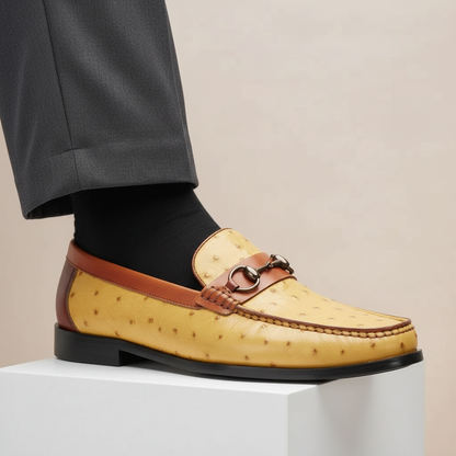 ORVANI COWHIDE LEATHER LOAFERS