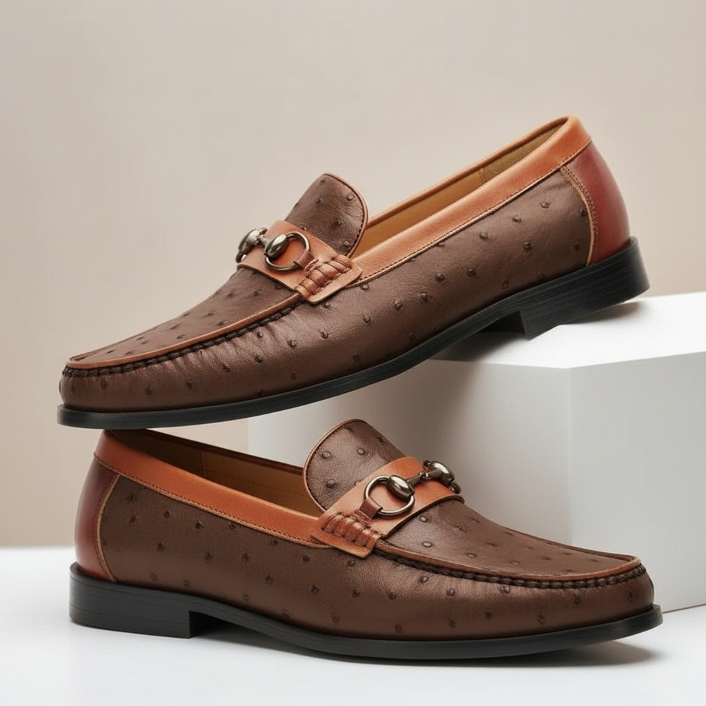 ORVANI COWHIDE LEATHER LOAFERS
