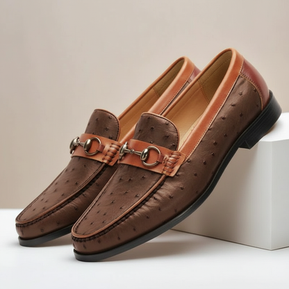 ORVANI COWHIDE LEATHER LOAFERS