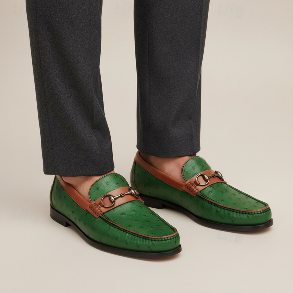 ORVANI COWHIDE LEATHER LOAFERS