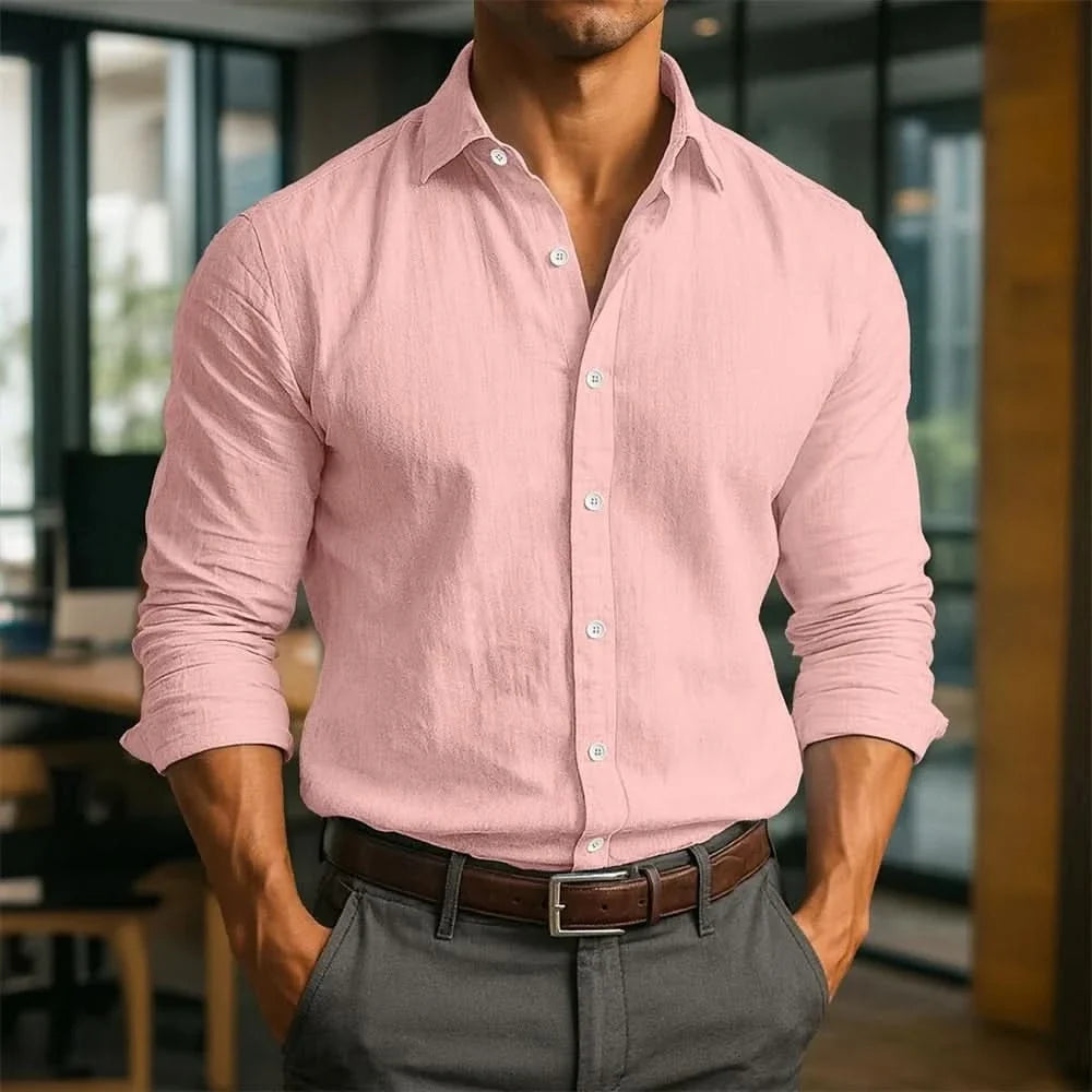 KINGSLEY LINEN LONG SLEEVE SHIRT