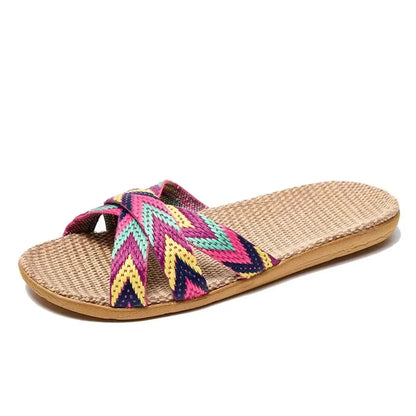 CELESTE SOFT LINEN SLIP-ONS