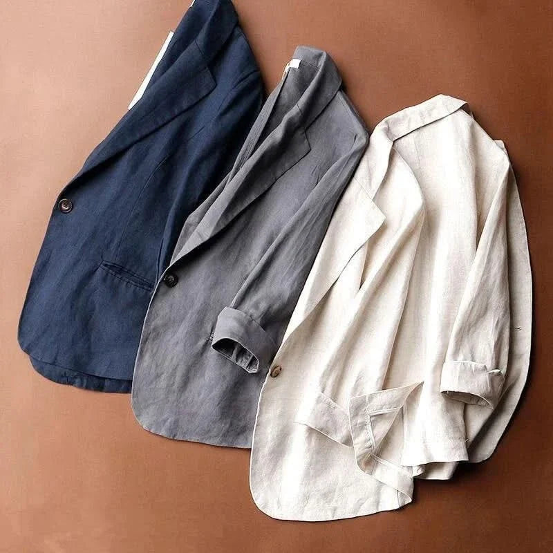 ALENA LINEN BLAZER