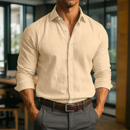 KINGSLEY LINEN LONG SLEEVE SHIRT