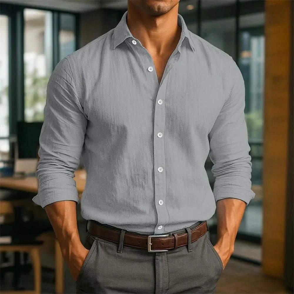 KINGSLEY LINEN LONG SLEEVE SHIRT