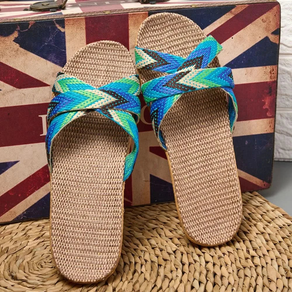 CELESTE SOFT LINEN SLIP-ONS