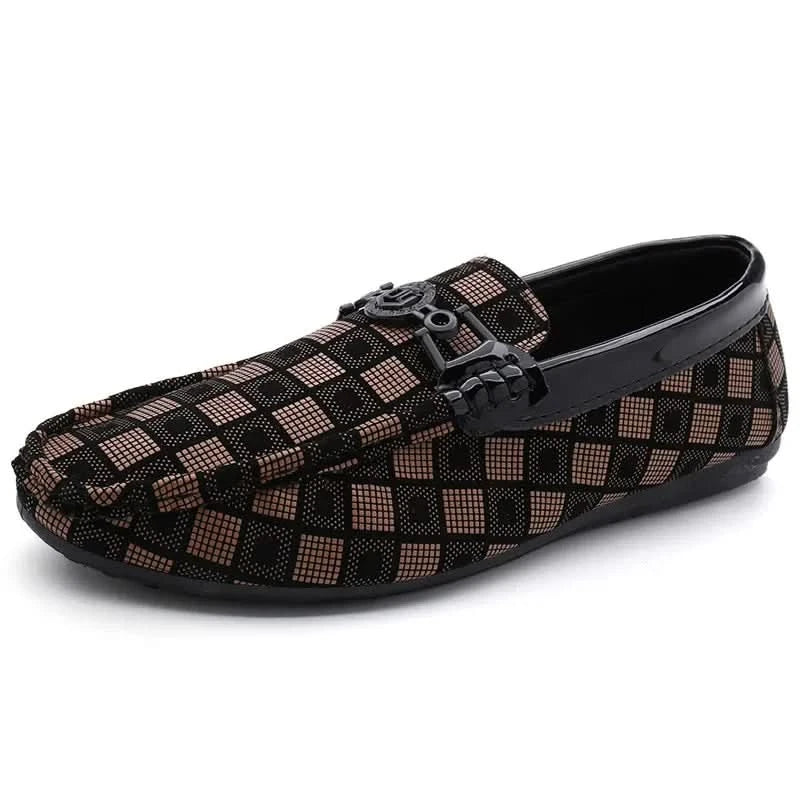 BENSON PLAID LEATHER LOAFERS