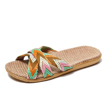 CELESTE SOFT LINEN SLIP-ONS
