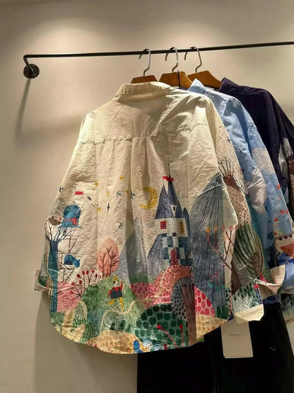 LORENA FUN PRINT OVERSIZED SHIRT