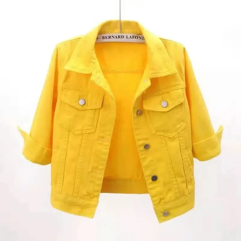 ELODIE COLOURBLOCK DENIM JACKET