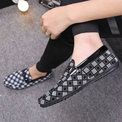 BENSON PLAID LEATHER LOAFERS