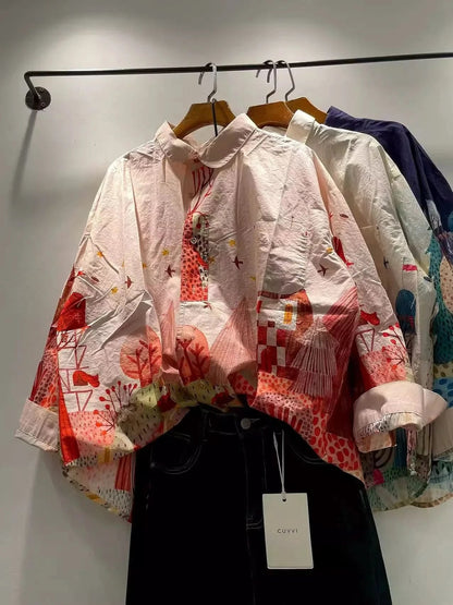 LORENA FUN PRINT OVERSIZED SHIRT