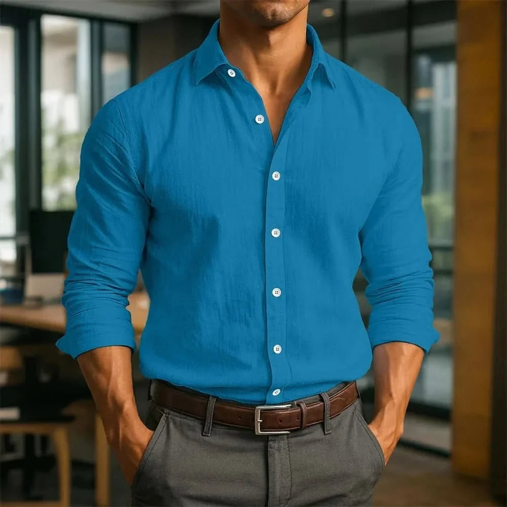 KINGSLEY LINEN LONG SLEEVE SHIRT