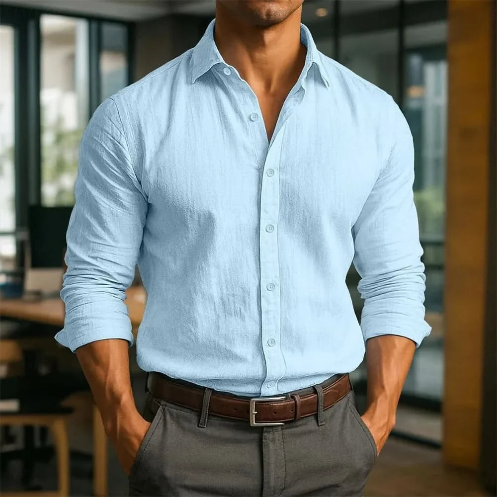 KINGSLEY LINEN LONG SLEEVE SHIRT