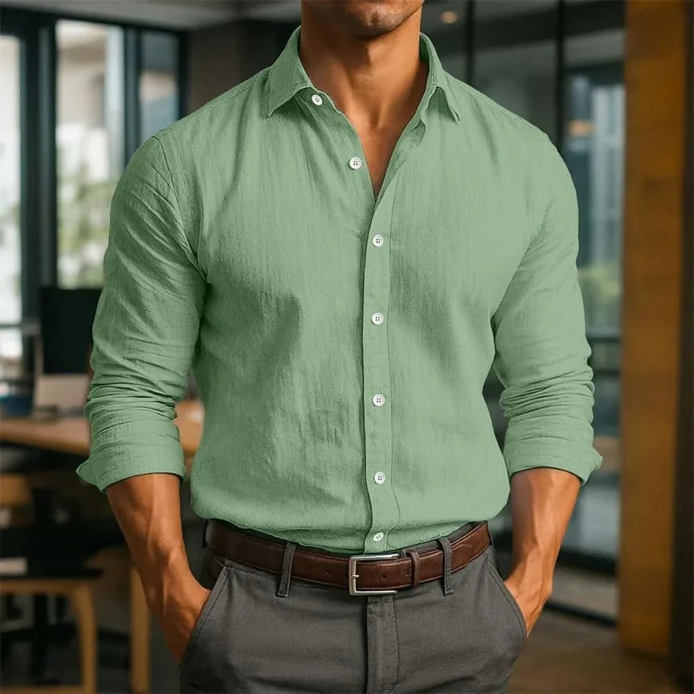 KINGSLEY LINEN LONG SLEEVE SHIRT