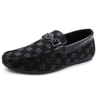 BENSON PLAID LEATHER LOAFERS