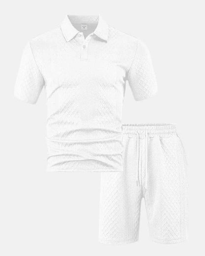PORTWELL DIAMOND KNIT POLO SET