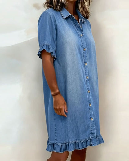 ROSAMERE FLATTERING DENIM DRESS
