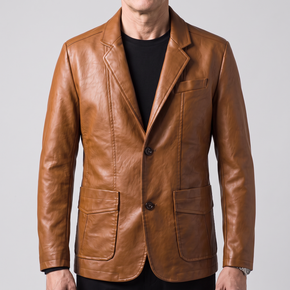 ALESSANDRO LEATHER BLAZER