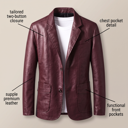 ALESSANDRO LEATHER BLAZER