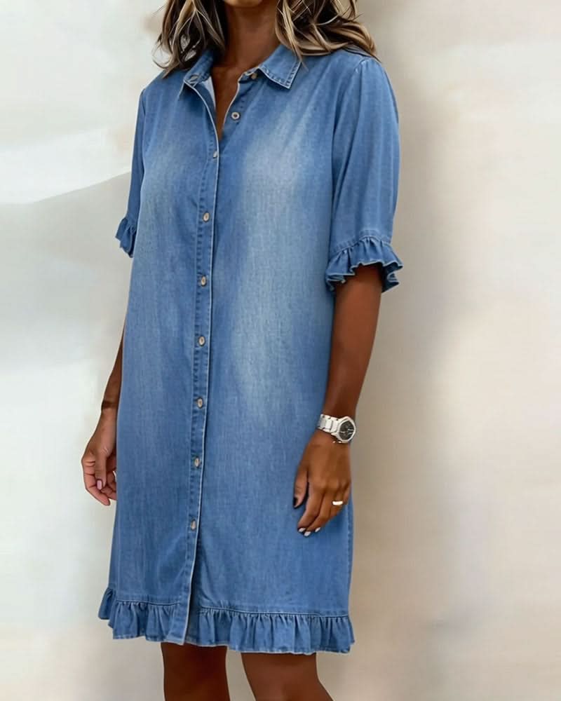 ROSAMERE FLATTERING DENIM DRESS