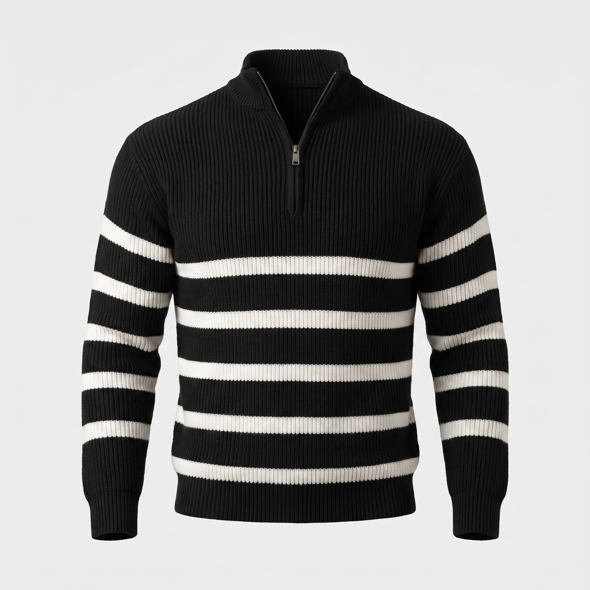 BLACKWELL STRIPE ZIP SWEATER