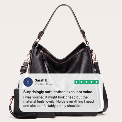 CAMELLIA LEATHER HOBO BAG