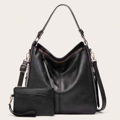 CAMELLIA LEATHER HOBO BAG