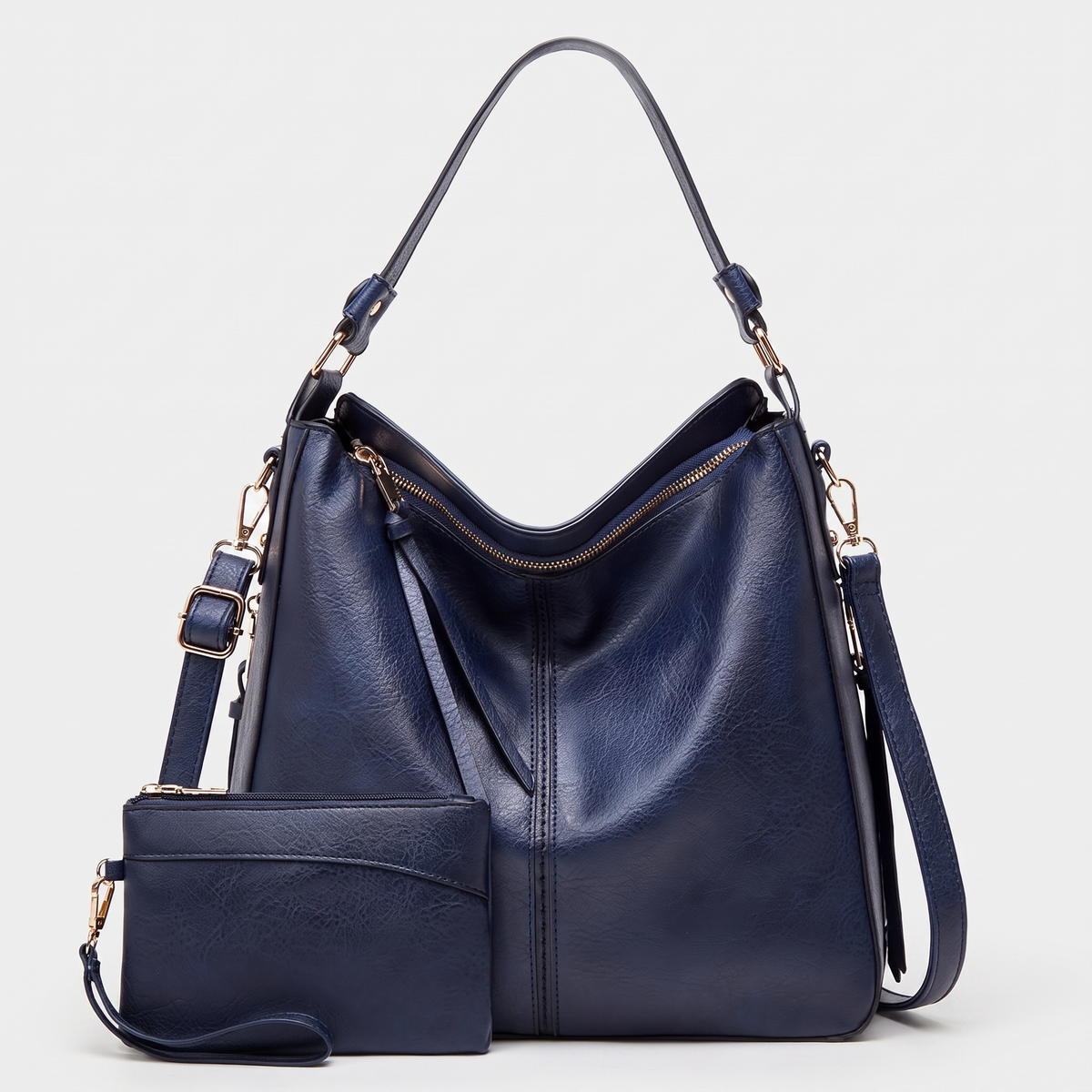 CAMELLIA LEATHER HOBO BAG