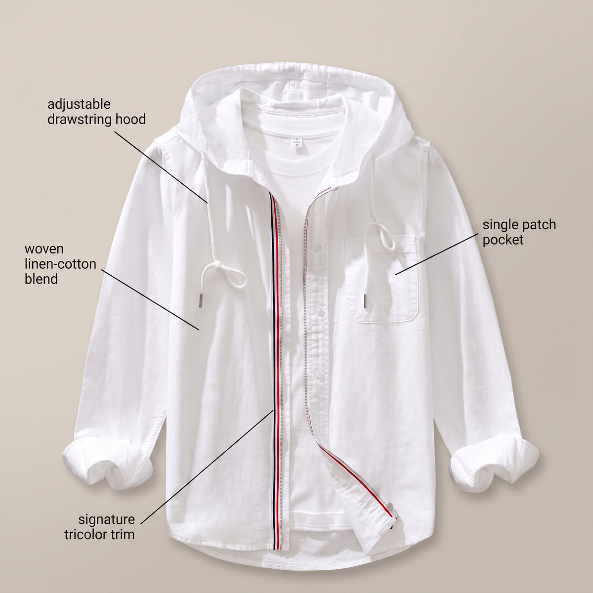 CASA LINEN HOODIE