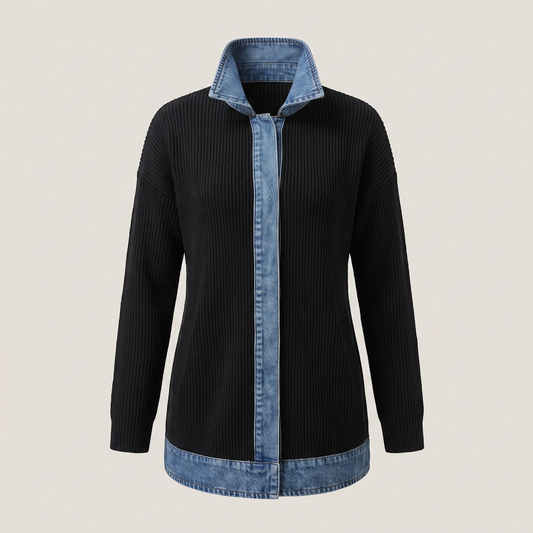 CASUAL DENIM TRIM JACKET