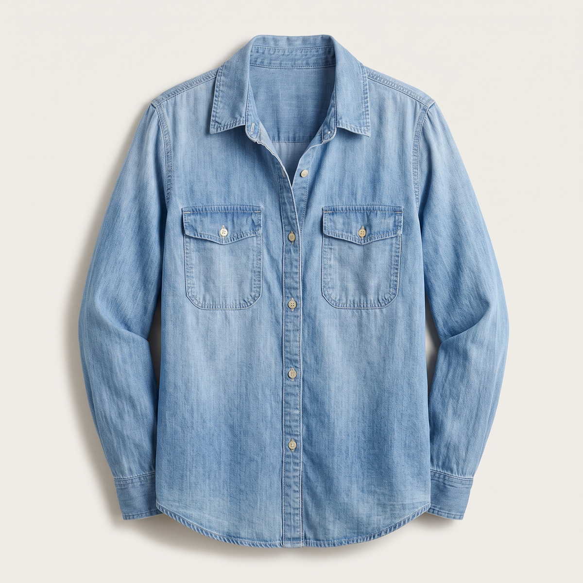 CELESTE BUTTON DENIM TOP