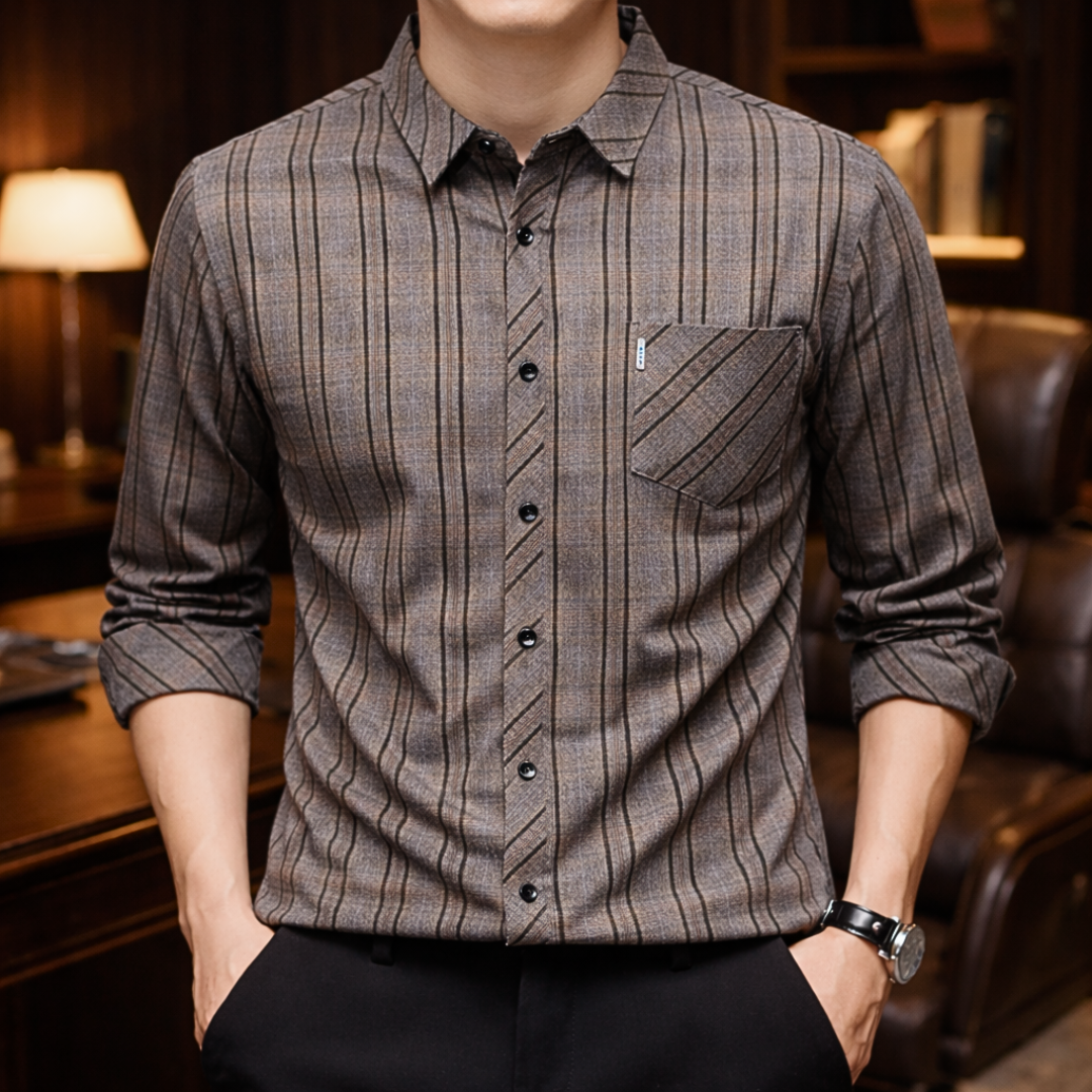 THEO PLAID BUTTON SHIRT