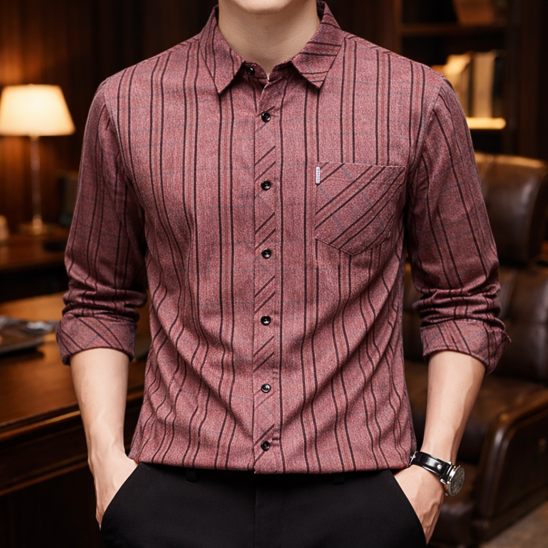 THEO PLAID BUTTON SHIRT