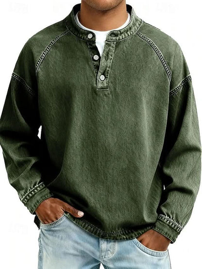 BROMLEY RELAXED HENLEY SWEATSHIRT