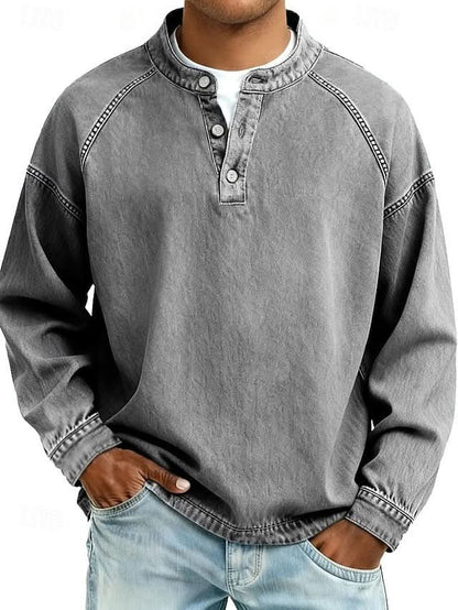 BROMLEY RELAXED HENLEY SWEATSHIRT