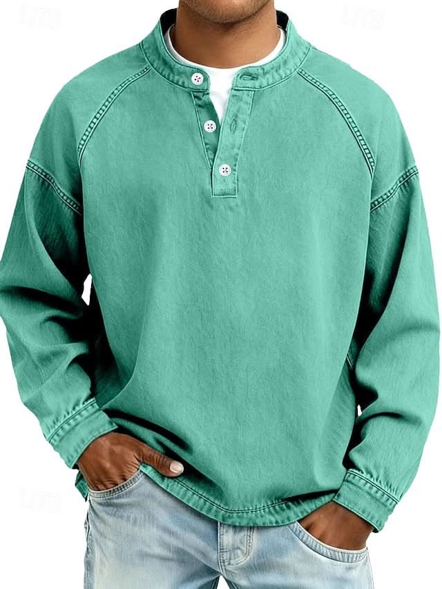 BROMLEY RELAXED HENLEY SWEATSHIRT
