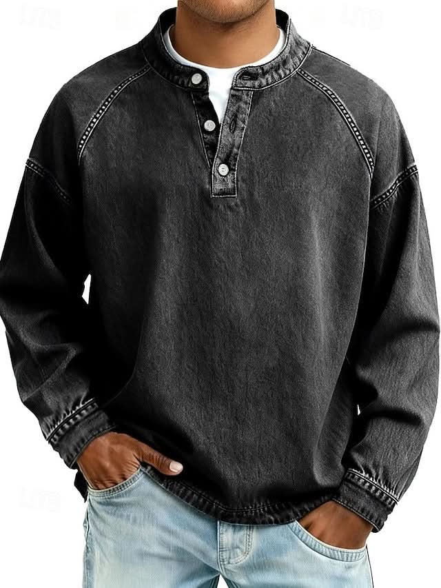 BROMLEY RELAXED HENLEY SWEATSHIRT