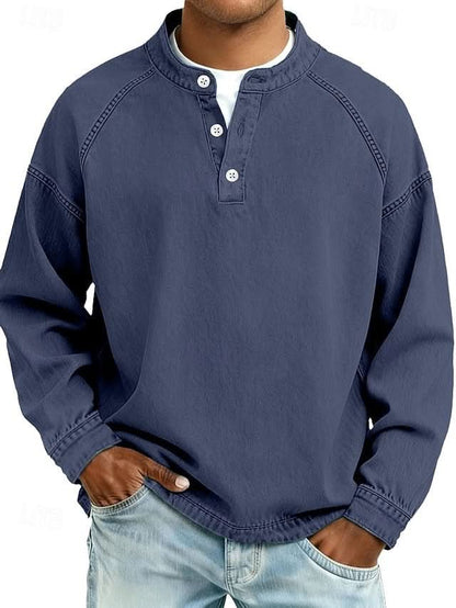 BROMLEY RELAXED HENLEY SWEATSHIRT