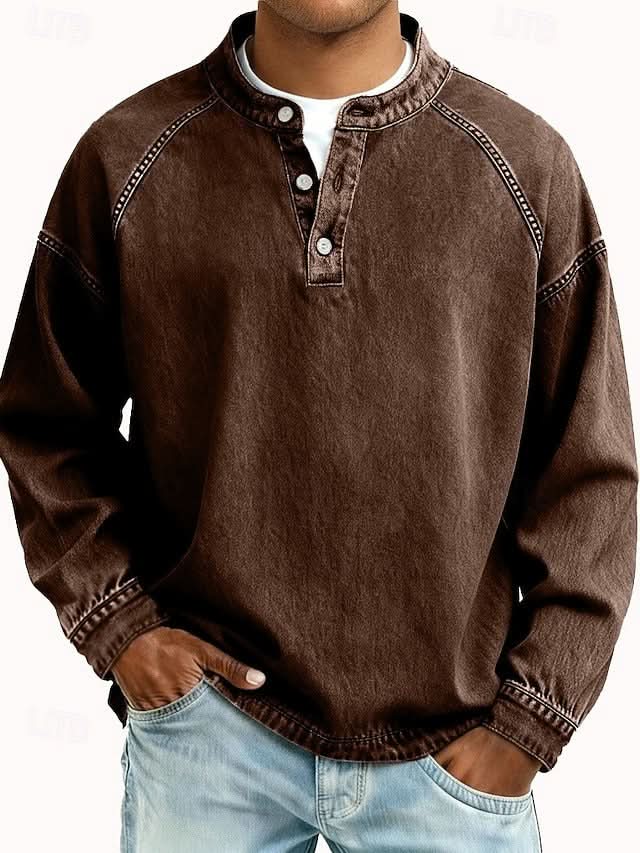 BROMLEY RELAXED HENLEY SWEATSHIRT