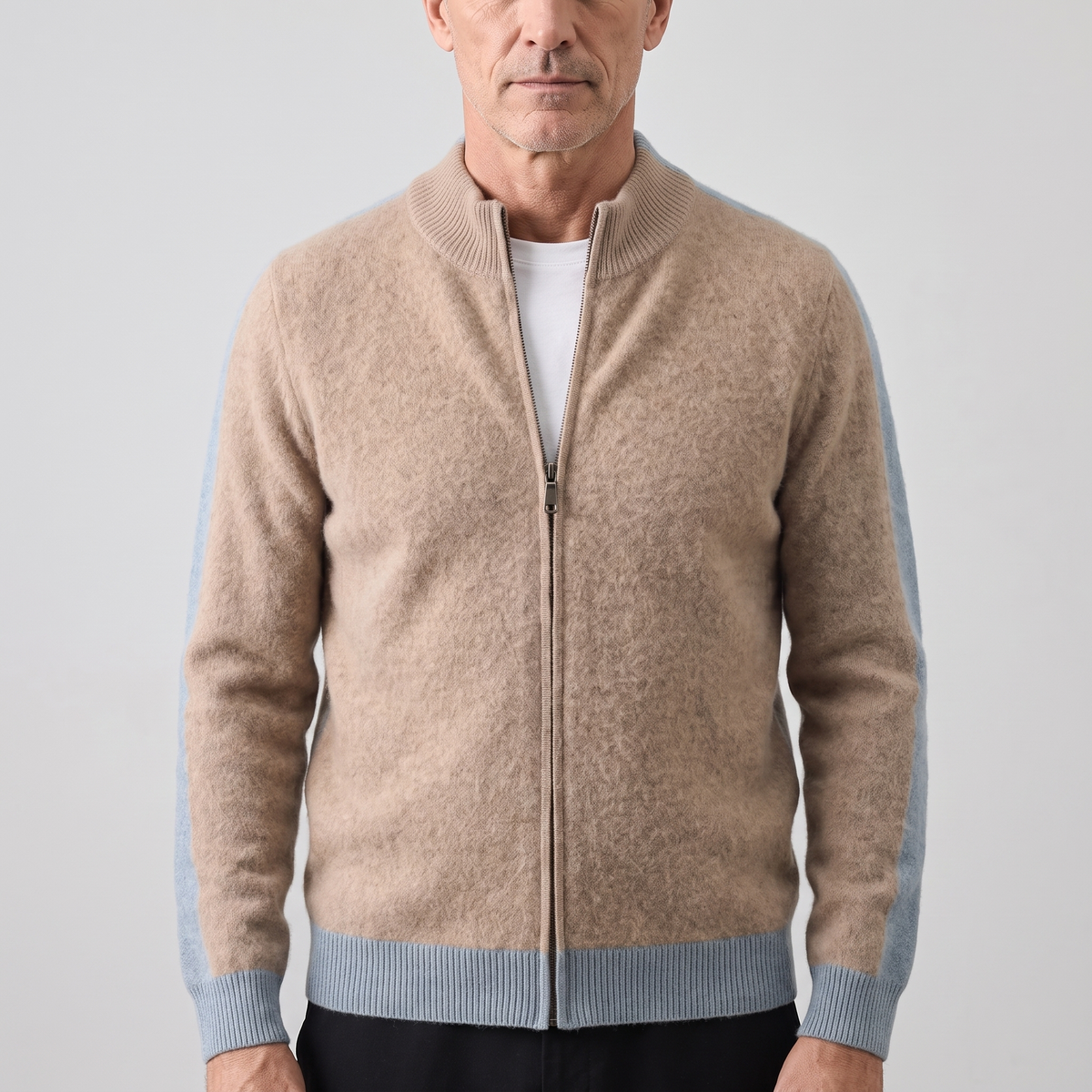 FERRARA CASHMERE ZIP-THROUGH JACKET