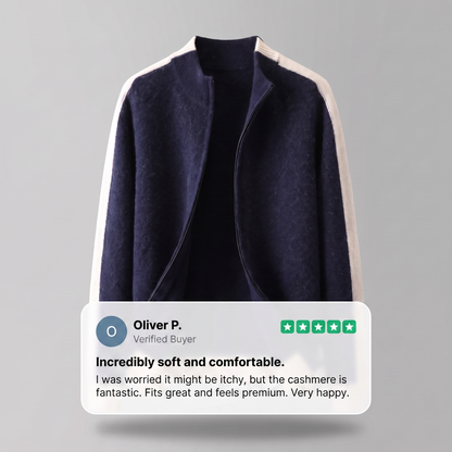 FERRARA CASHMERE ZIP-THROUGH JACKET