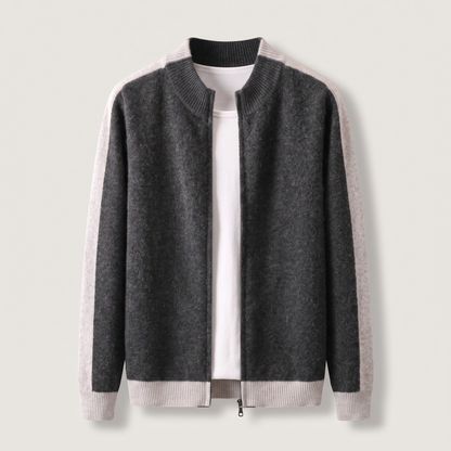FERRARA CASHMERE ZIP-THROUGH JACKET